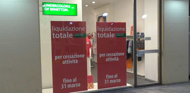 chiusura negozio benetton bellinzona