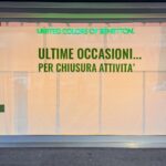 Negozio Benetton Fiuggi chiuso